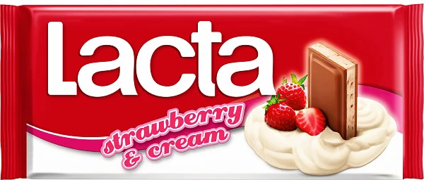 Lacta strawberry& cream 100gr